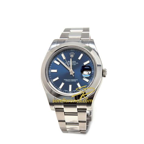 orologio rolex datejust ii ref. 116300 quadrante blu